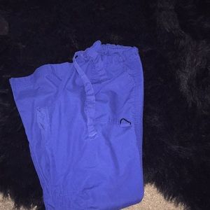 Small blue scrub pants!